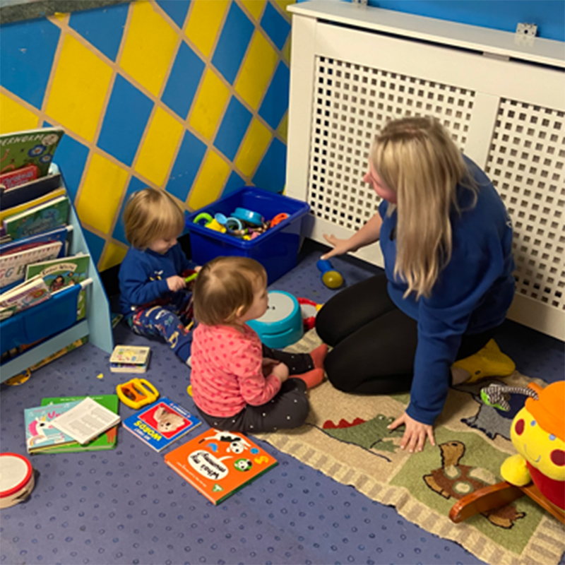 Young children playing at Kidzown, Beechdown