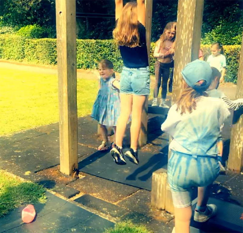 Children playing outdoors at Kidzown, Beechdown